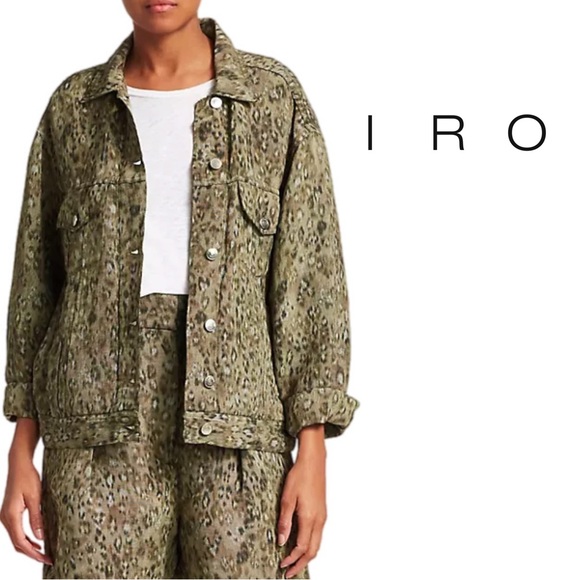 IRO Jackets & Blazers - NEW IRO Empathy Leopard Oversized Jean Jacket